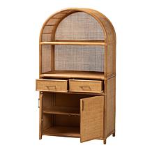 bali and pari Mairen Arched Rattan Storage Cabinet