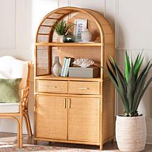 bali and pari Mairen Arched Rattan Storage Cabinet