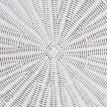 bali and pari Palm White Rattan Console Table