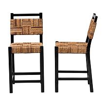 bali and pari Raniya Seagrass Counter Stool Set of 2