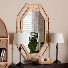 bali and pari Remedy Octagonal Rattan Wall Mirror