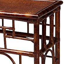 bali and pari Sebalio Rattan Console Table with Shelf