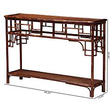 bali and pari Sebalio Rattan Console Table with Shelf