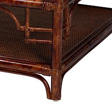 bali and pari Sebalio Rectangular Rattan Coffee Table with Shelf
