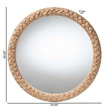 bali and pari Shara 30" x 30" Coastal Rope-Accent Mirror