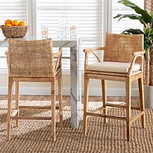 bali & pari Storsel Bohemian 2-Piece Counter Stool Set