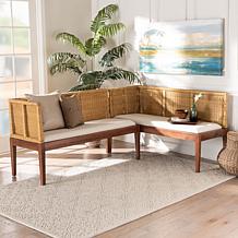 bali & pari Tabanan Modern Bohemian 2-Piece Dining Nook Banquette Set