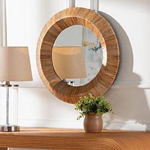 bali and pari Tarun 20" Bohemian Grasscloth Mirror
