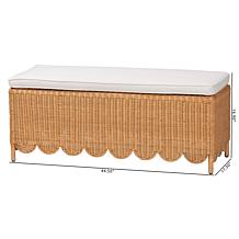 bali and pari Teresa Rattan Ottoman Bench
