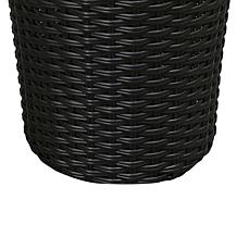 Balkene Home Noah Round Wicker Planter 2-Piece Set - Black
