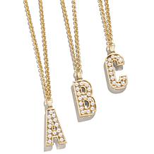 BAUBLEBAR 20" Goldtone Simulated Pearl Initial Drop Necklace