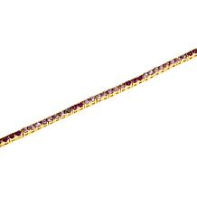 BAUBLEBAR Bennett Goldtone Pink Stone 6-1/4" Tennis Bracelet
