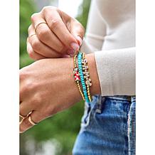 BAUBLEBAR Disney Lilo Goldtone Beaded Pisa Stretch Bracelet