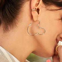 BAUBLEBAR Disney Mickey Mouse Goldtone Wire Hoop Earrings