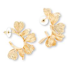 BAUBLEBAR Floral J-Hoop Earrings