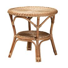 Baxton Studio Abbey Modern Rattan 3 Piece Living Room Set