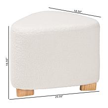 Baxton Studio Brielle Modern Upholstered and Finished Wood Ottoman