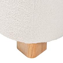 Baxton Studio Brielle Modern Upholstered and Finished Wood Ottoman