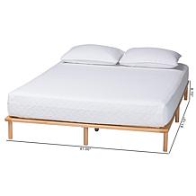 Baxton Studio Calhoun Japandi Queen Wood Platform Bed Frame