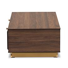 Baxton Studio Cormac Mid-Century Modern Metal 2-Drawer Coffee Table