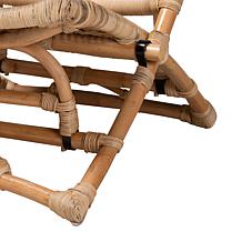 Baxton Studio Herrara Modern Bohemian Rattan Foldable Lounge Chair