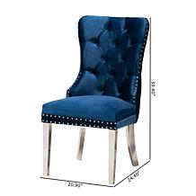 Baxton Studio Honora Contemporary Fabric 2 Piece Dining Chair Set