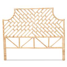 Baxton Studio Jayliah Modern Bohemian Rattan Queen Size Headboard