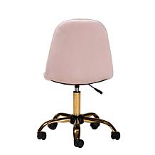 Baxton Studio Kabira Contemporary Fabric and Metal Swivel Office Chair