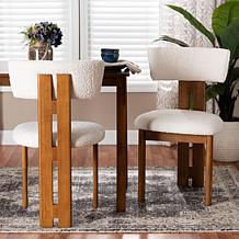 Baxton Studio Kyren Boucle Dining Chair Set
