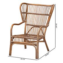Baxton Studio Lamaria Modern Bohemian Rattan Armchair