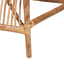 Baxton Studio Lamaria Modern Rattan 2-Pc Chair and Footstool Set