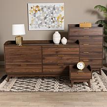 Baxton Studio Lena Mid Century Finished Wood 3 Piece Storage Set