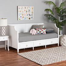 Baxton Studio Lowri Classic Wood Twin Size 3 Drawer Daybed