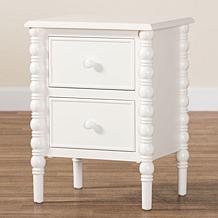 Baxton Studio Malinda Classic Wood End Table with Two Drawers