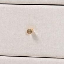 Baxton Studio Nikolai Mid-Century 6-Drawer Wood Dresser with Fabric
