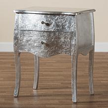 Baxton Studio Patrice Classic and Traditional Wood 2 Drawer End Table