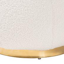 Baxton Studio Raelynn Modern Upholstered and Metal Ottoman