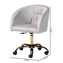 Baxton Studio Ravenna Contemporary Fabric Swivel Office Chair