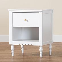 Baxton Studio Roni White Nightstand