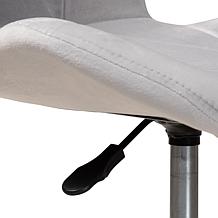 Baxton Studio Savara Contemporary Fabric and Metal Swivel Office Chair