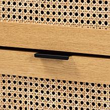 Baxton Studio Sawyer Mid-Century Modern Wood Metal 6 Drawer Cabinet