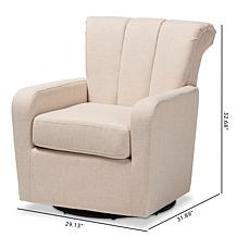 Baxton Studio Upholstered Swivel Chair