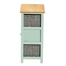 Baxton Studio Valtina Modern Wood 3 Drawer Storage Unit with Baskets