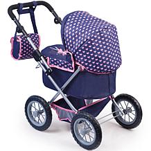 Bayer: Baby Doll Pram - Adjustable Trendy Stroller, Pink/Blue