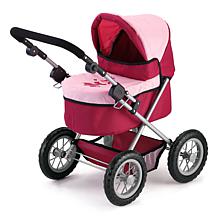 Bayer: Trendy Doll Pram for Dolls Up - Bordeaux, Red, Pink
