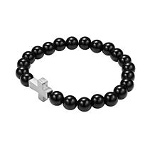 Beaded Bracelet with Cross
