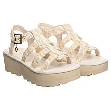 BEARPAW Delilah Raffia Gladiator Platform Sandal