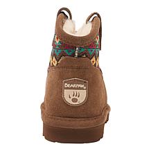 BEARPAW® Jillie Suede Print Bootie with Rain & Stain Repellent