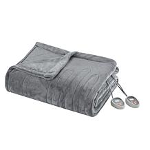 Beautyrest Heated Plush Knitted Microlight Blanket-Twin
