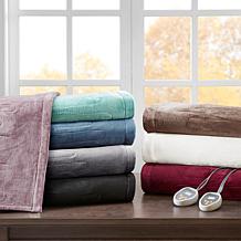 Beautyrest Heated Plush Knitted Microlight Blanket-Twin